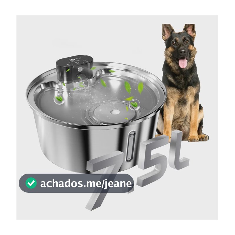 Bebedouro Automático Sem Fio para Cães e Gatos 7,5 Litros Branco