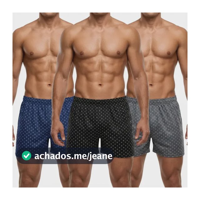 Kit 3 Short De Dormir Cueca Samba Canção Malha Fria Pijama