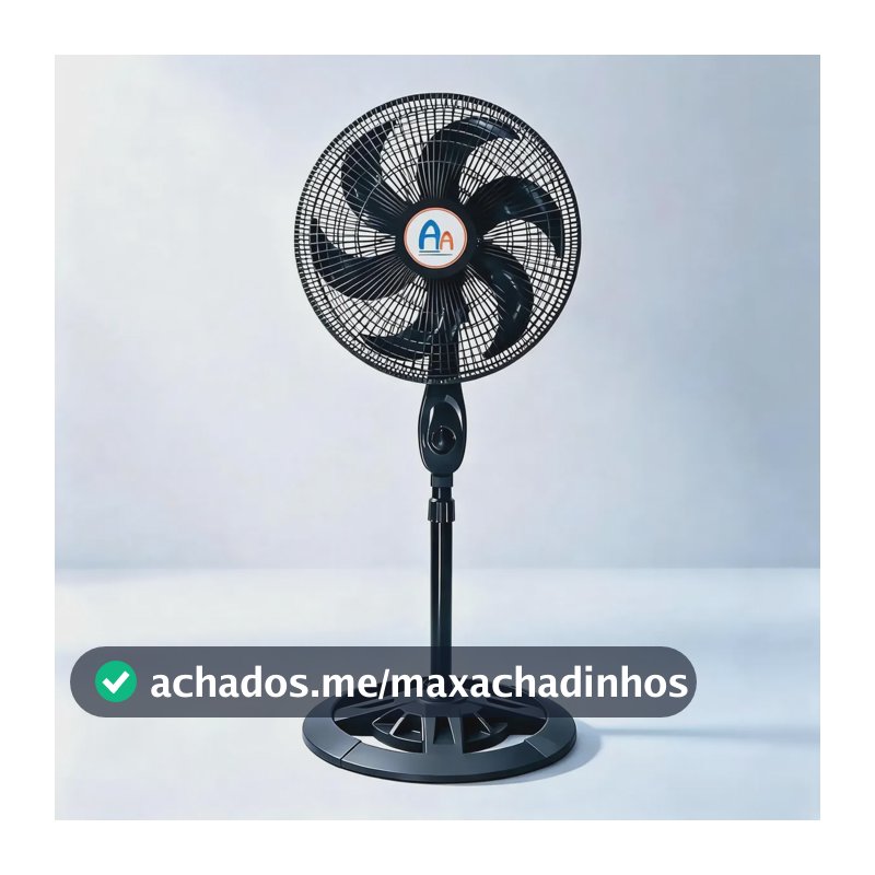Ventilador De Coluna Anxin Silencioso Com 6 Pás E 3 Velocida 40 Cm Preto 110v Plástico 6