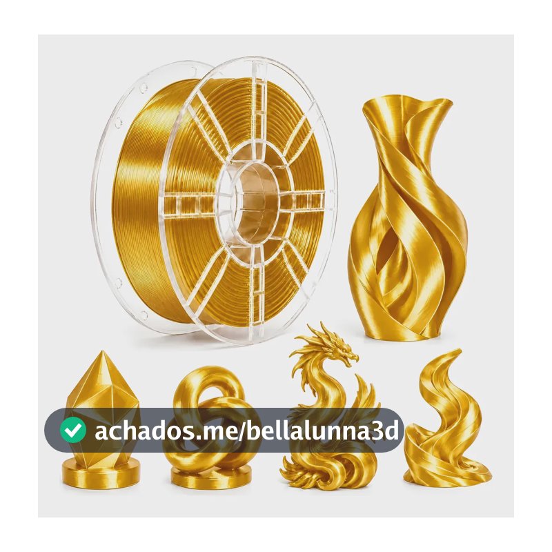 Filamento Pla Silk Sol3d 1kg 1,75mm Brilho Sedoso 3d Dourado