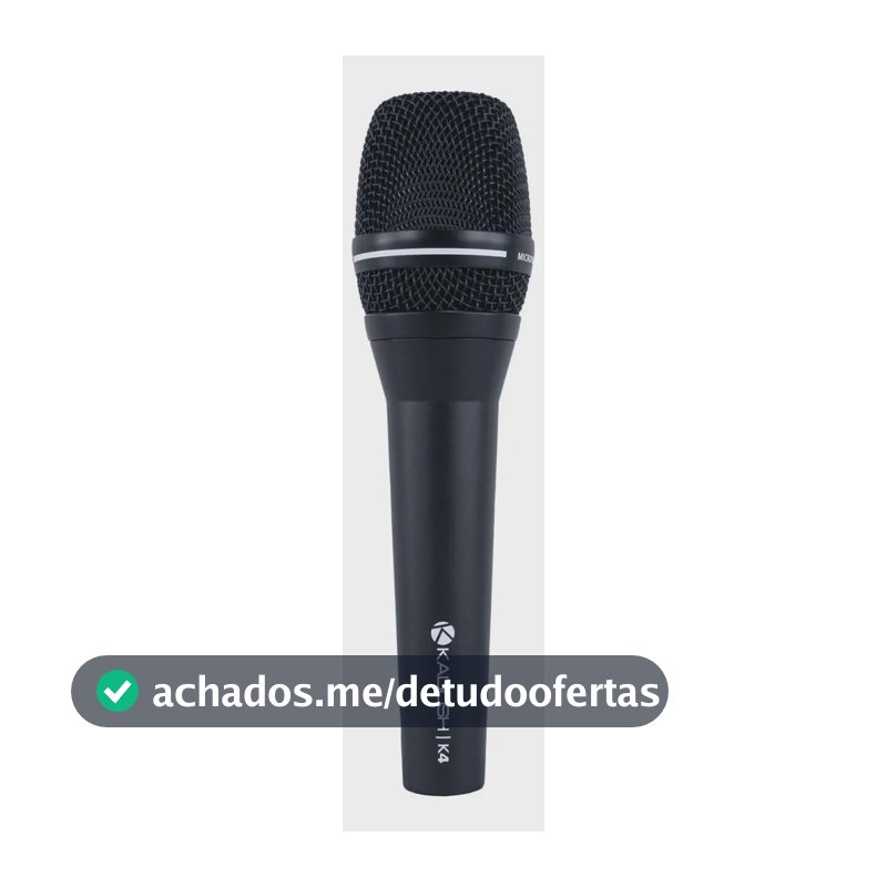 Microfone Dinamico Cardioide Kadosh K4 Preto