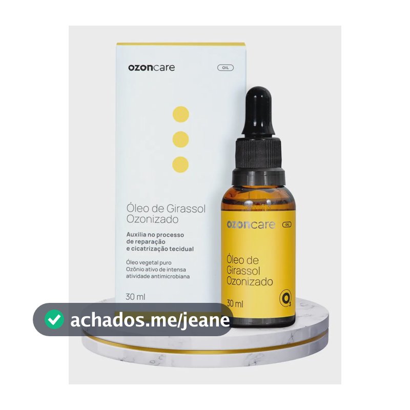 Óleo de Girassol Ozonizado Ozoncare Linha Ozoncare para Reparação da Pele Sem Perfume 30 mL