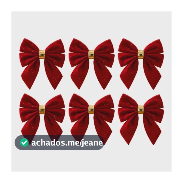 Enfeite De Natal Laço Vermelho Com Glitter 5,5cm 36 Unidades Vermelho