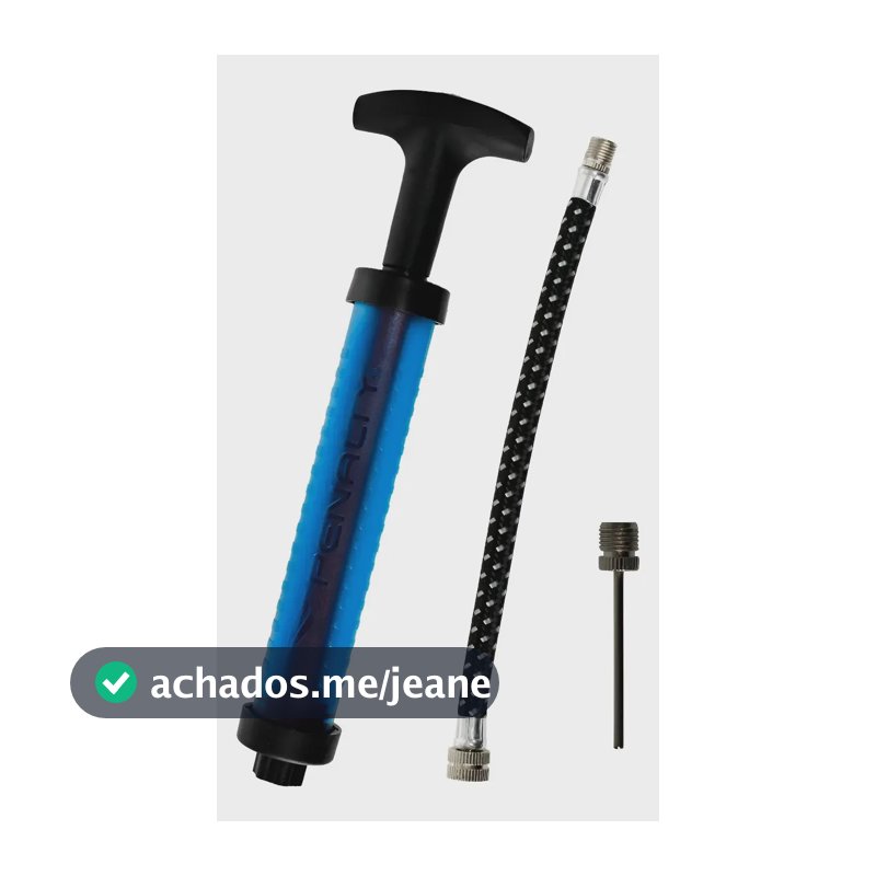 Bomba Encher Bola Pneu Bike Dupla Ação Penalty Sac + Agulha Cor Azul