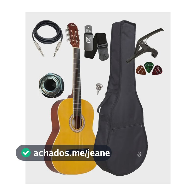 Violão Eletroacústico Tagima Ad-39 + Capa E Acessórios Nts Destro Ébano