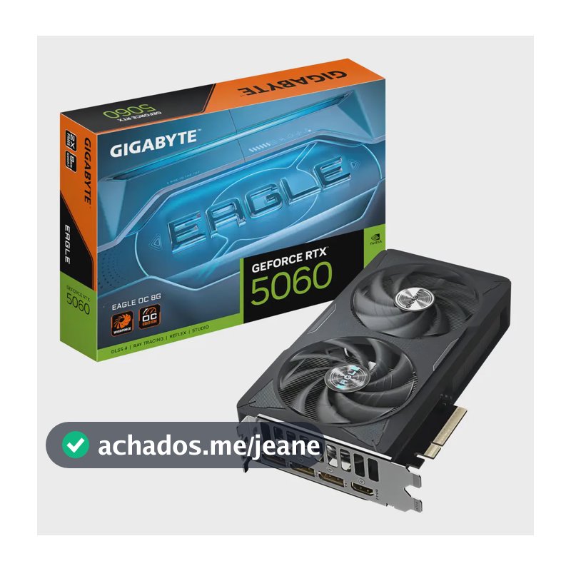 Placa De Vídeo Gigabyte Rtx 5060 Eagle Oc 8gb Gddr7 128bits