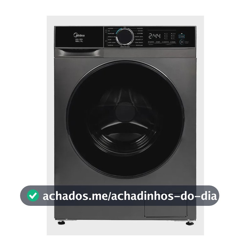 Lava E Seca 10,5kg Titanium Inverter Midea 110v Cinza-escuro