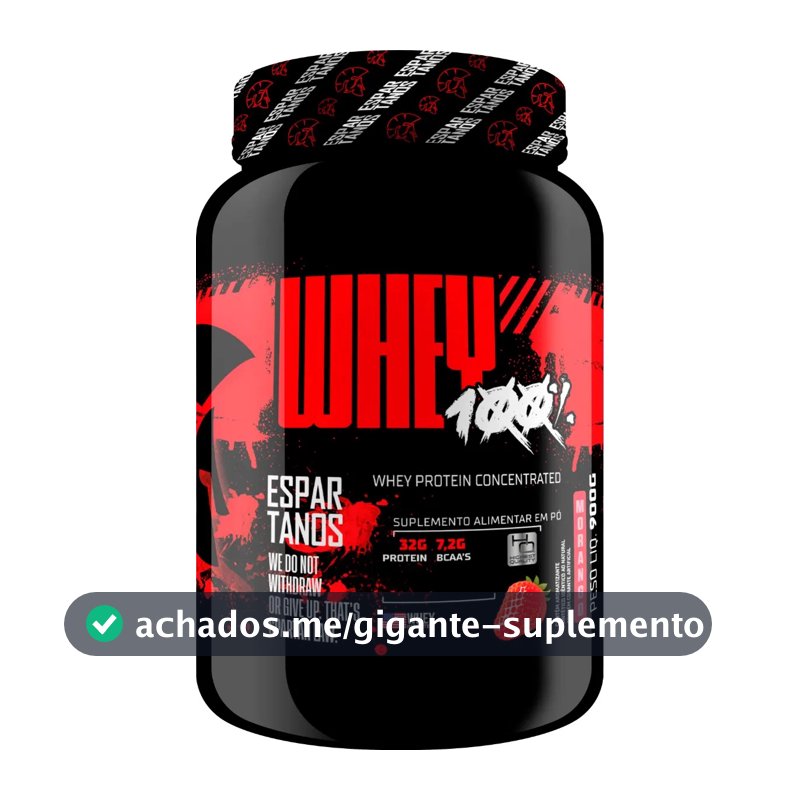 Suplemento Em Pó Whey Protein 100% Concentrado 900g Sabor Morango