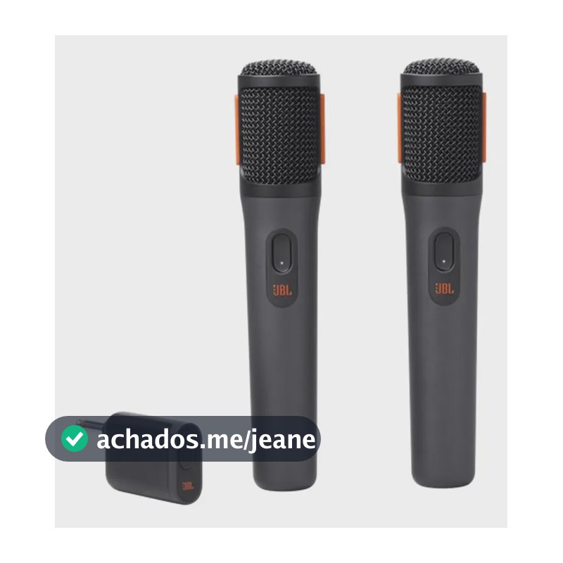 Conjunto 2 Microfones Sem Fio Jbl Partybox 22,45 cm Preto