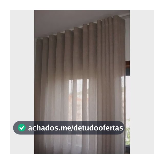 Cortina Gaze De Linho Trilho Suiço Ou Antigo 2,60 X 2,45