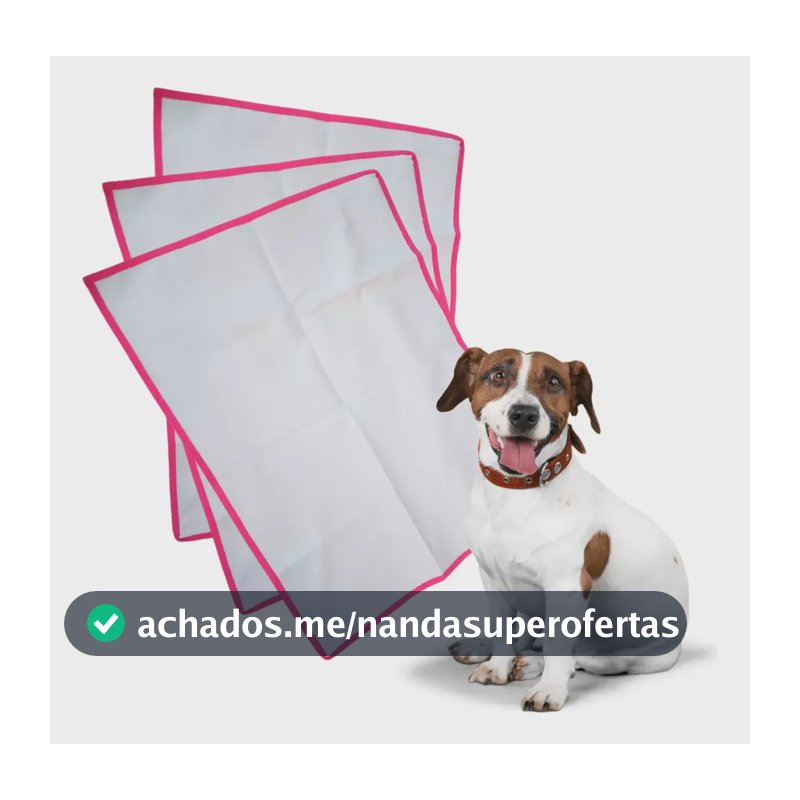 Kit 3 Tapete Higiênico Reutilizável Lavável Preto E Rosa Branco