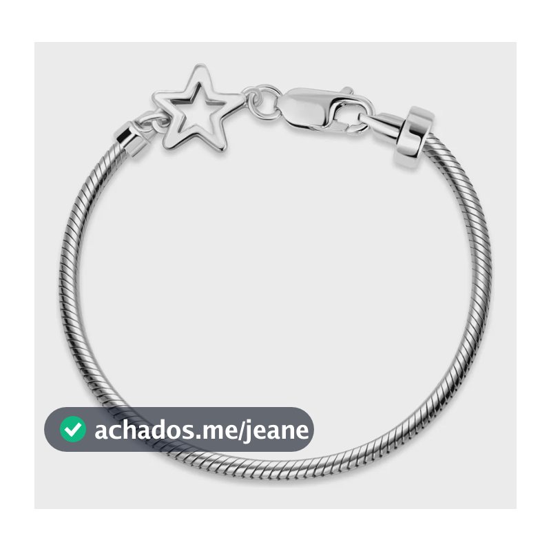 Pulseira Life Estrela Em Prata 925