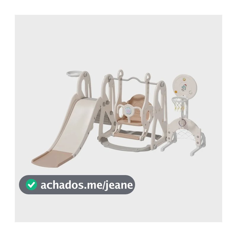 Playground Infantil 5x1 Mini Parque Balanço Escorregador Basquete Gol Futebol Explore Maxi Toys