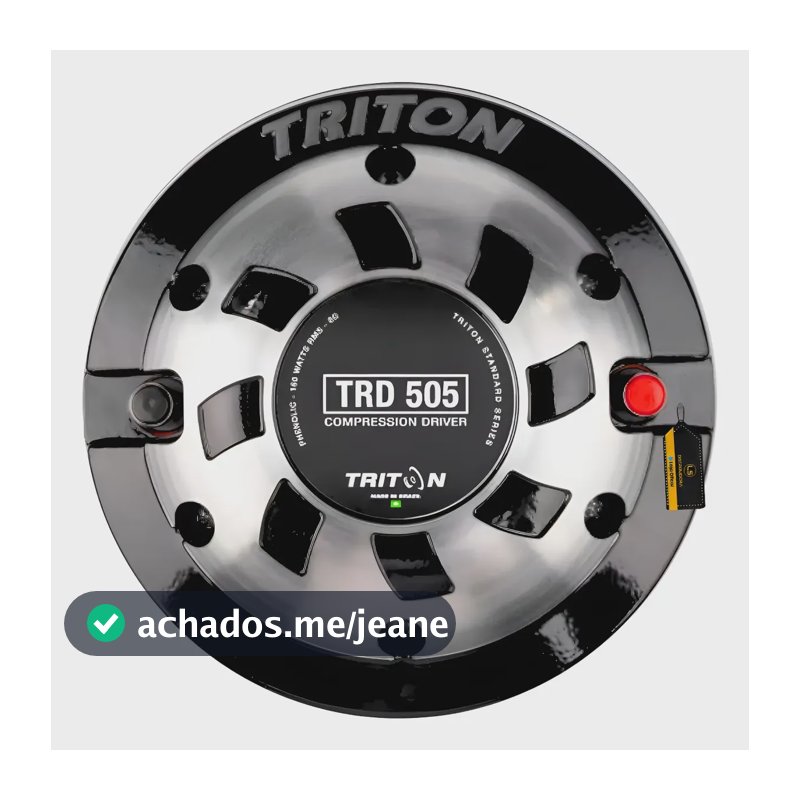 Driver Triton 505 Trio 160w Rms 8 Ohm Similar Driver 405 Preto Com Aluminio