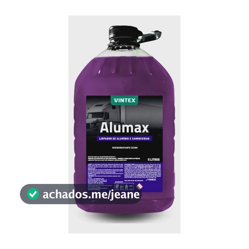 Alumax Vintex 5l Limpeza Rodas Baú Caminhão Aro