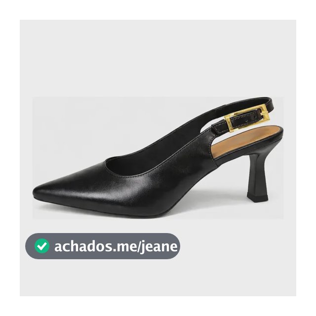 Scarpin Feminino Slingback Sapato Salto Fino Taça Fivela