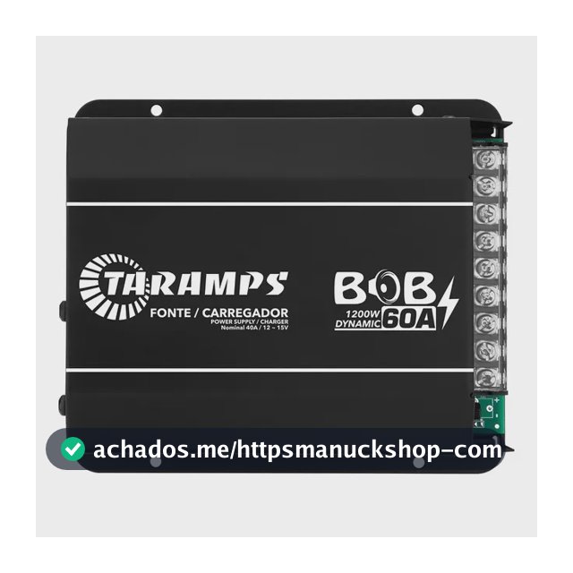 Fonte e Carregador Taramps BOB 60A 1200W para Som Automotivo Bivolt