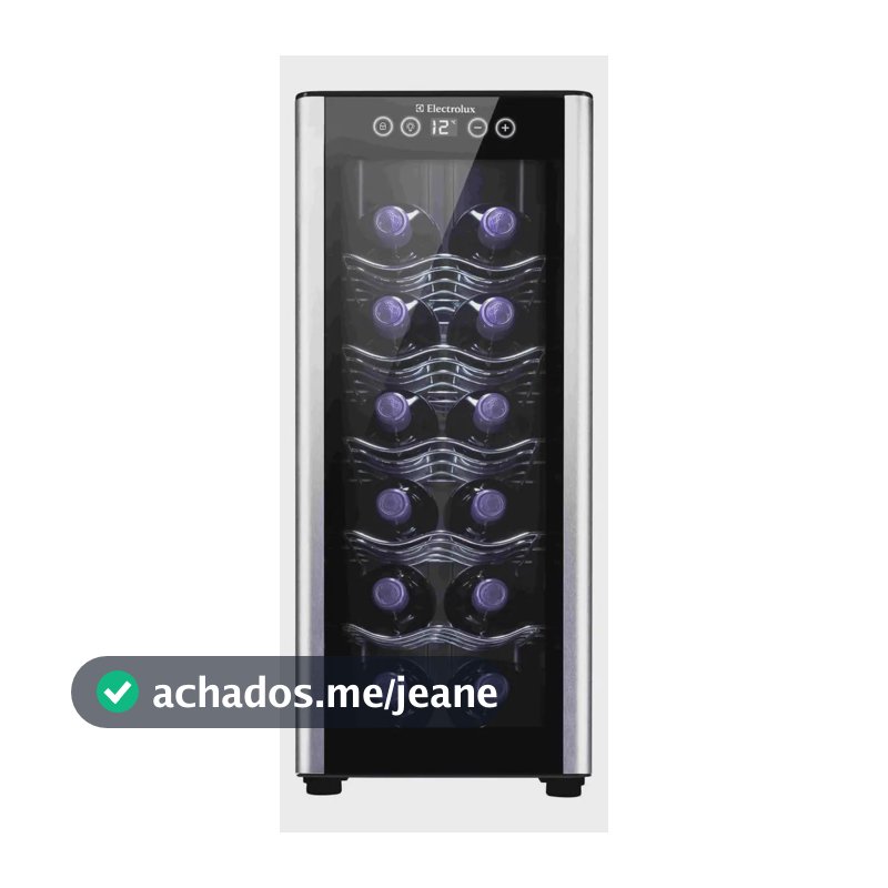 Adega de vinho climatizada Electrolux 12 garrafas Uma Porta Acabamento em Alumínio ACB12 Bivolt