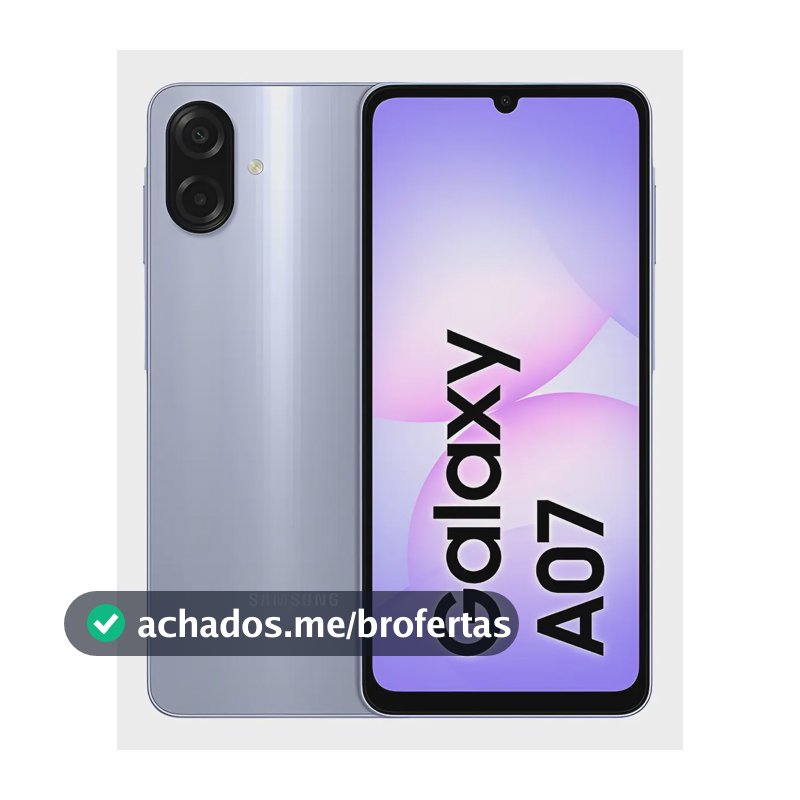 Celular Samsung Galaxy A07 128gb, 4gb, Câmera 50mp, Tela 6.7 , Proteção Ip54, Processador 6nm - Violeta