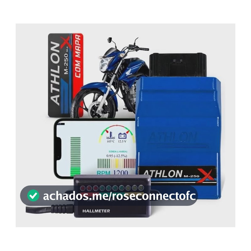 Módulo Athlon M250x Central De Injeção Com Mapa E Hallmeter