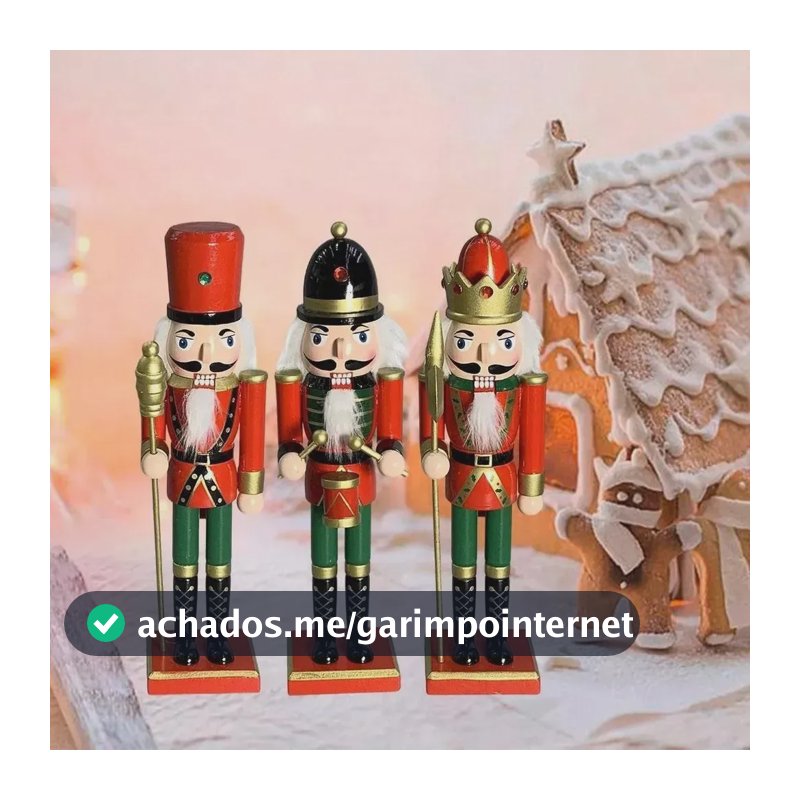 Kit 3 Soldadinho Quebra Nozes Infeito Natalino Natal