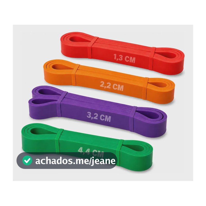 Kit Super Band Elástico 4 Intensidade Leve Médio Extra Forte Colorido