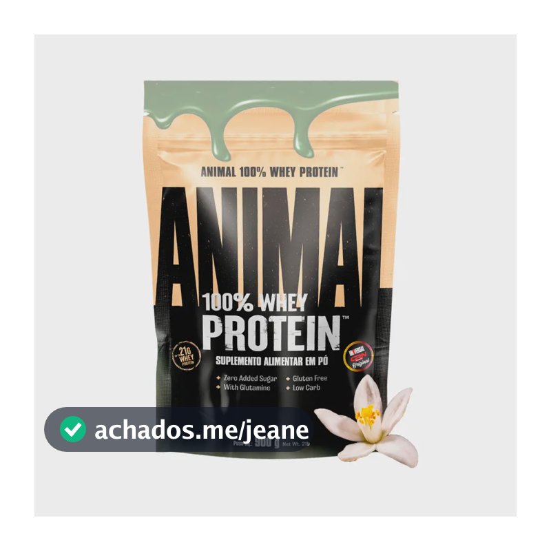 Suplemento 100% Whey Protein Animal Refil Sorvete De Pistache C/ Flor De Laranja 900g Universal Nutrition
