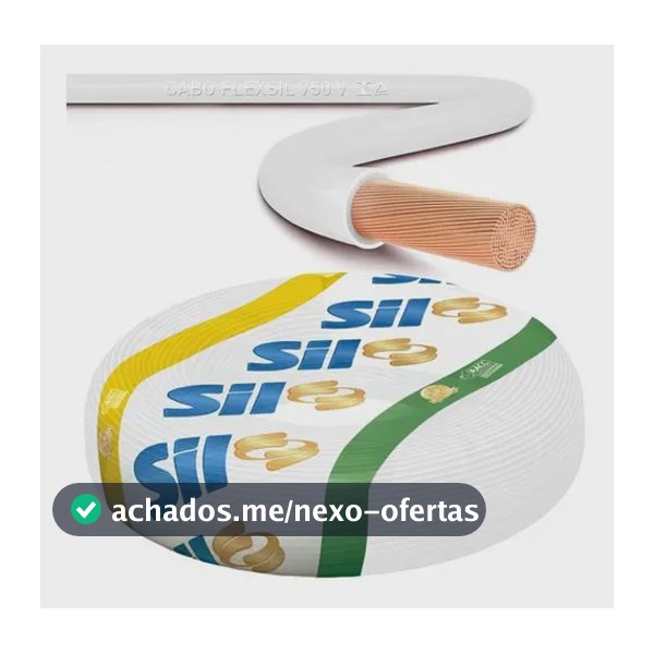 Cabo Flexível Fio Elétrico 2,5mm Sil Cores Com 25 Metros