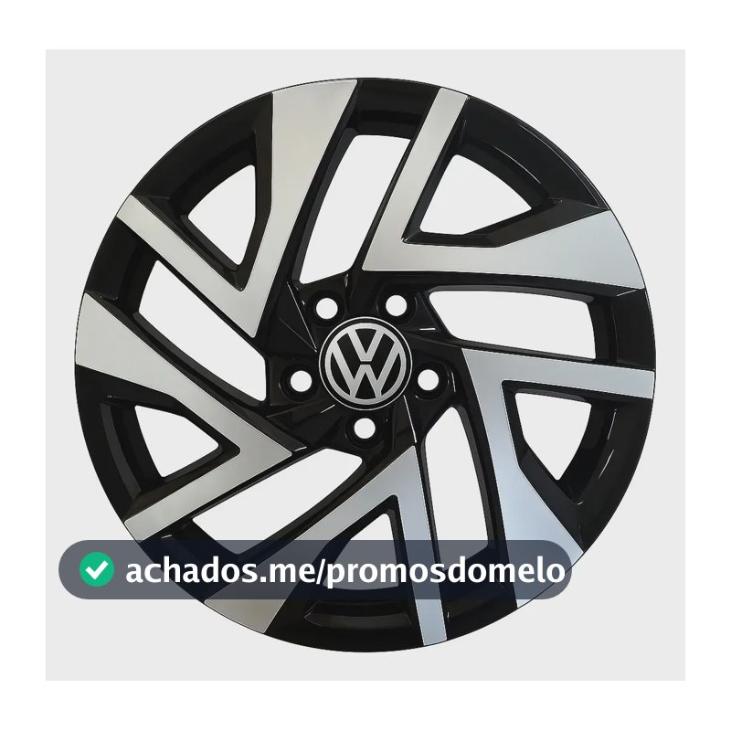 Kit 4 Calotas Esportiva Aro 15 Preto/prata Polo Virtus 2024 Preto