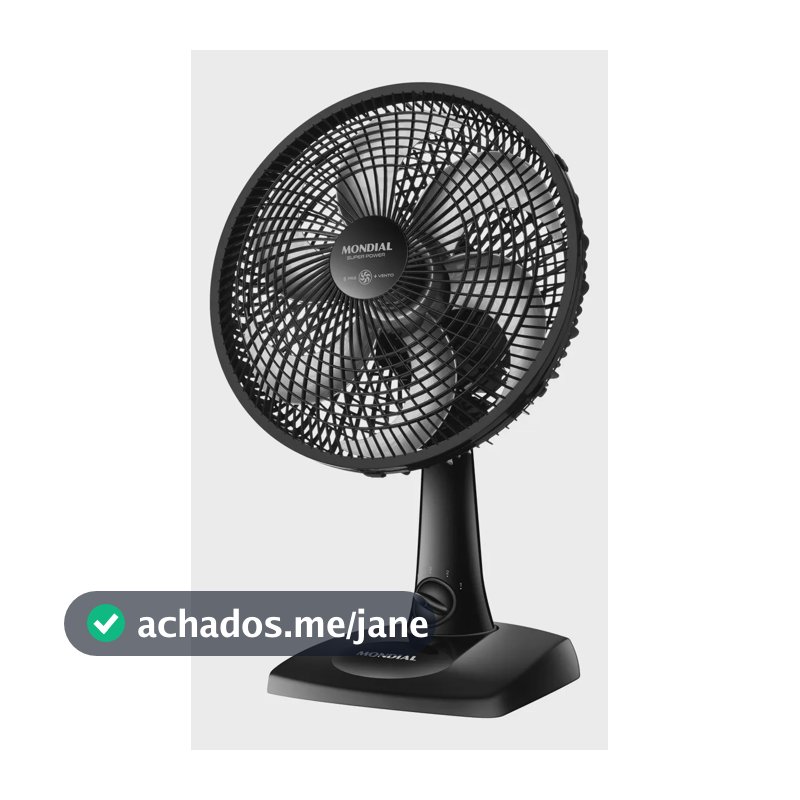 Ventilador de Mesa 30cm Super Power Mondial 60W VSP-30-B