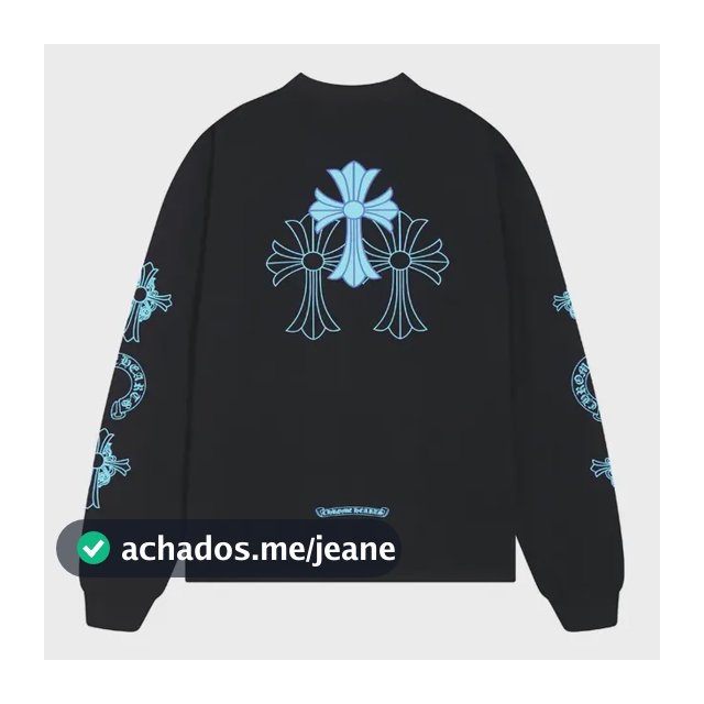 Camiseta De Manga Comprida Chrome Hearts Unissex De Algodão