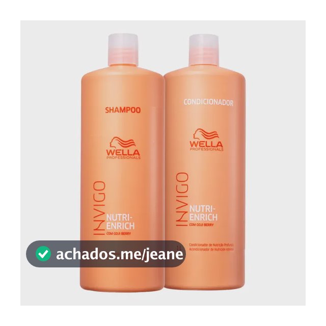 Wella Invigo Nutri-Enrich Shampoo e Condicionador Litro 2 Produtos