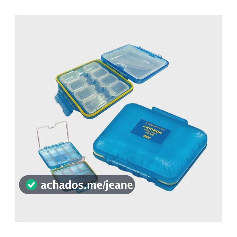 Estojo De Pesca Meiho Versus Waterproof Akiokun Fb 480 Azul-claro