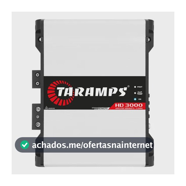 Módulo Amplificador Taramps HD 3000 3000W RMS para Som Automotivo 2 Ohms