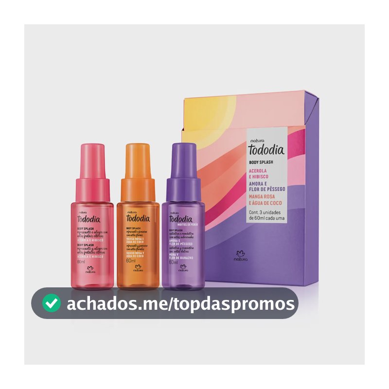 Kit Natura Tododia Body Splash Miniaturas Verão (3 Unidades)
