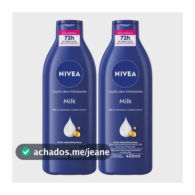 2 Loção Nivea Body Milk Hidratante Pele Seca Extrasseca