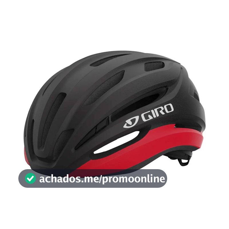 Capacete Giro Ciclismo Bike Isode Mips Ajuste Roc Loc Sport Cor Preto/Vermelho Tamanho Único