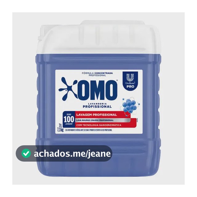 Lava Roupas Líquido Omo Lavanderia Profissional Lavagem 7l