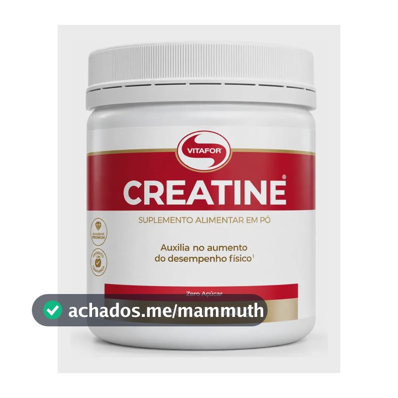 Creatina Vitafor em Pó 300g sem Sabor