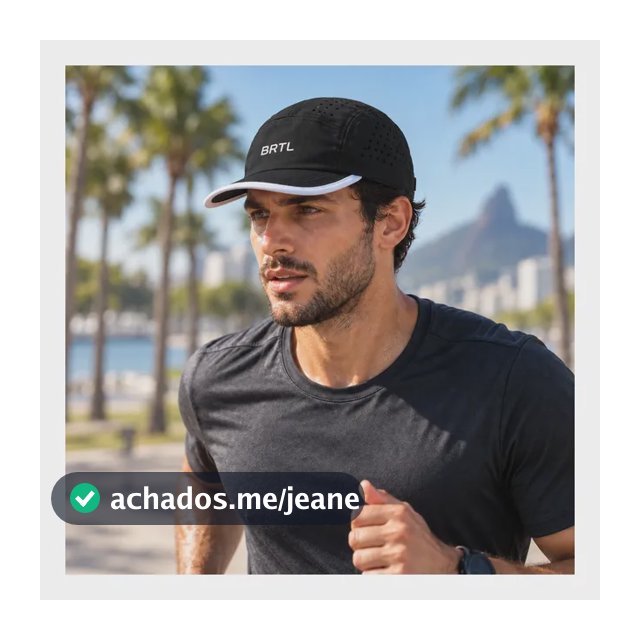 Boné Corrida Aba Flexível Leve Impermeável Proteção Solar Uv Preto Único Adulto