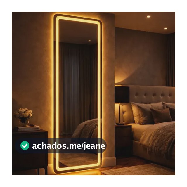 Espelho Orgânico Luxo 170cm Led Bivolt Quente 3000k Decorativos Led Jateado Polido Corpo Inteiro Para Usar Em Sala Closet Quarto Camarim Hall Salão Banheiro Iluminação Moderno Premium E14 Vmex