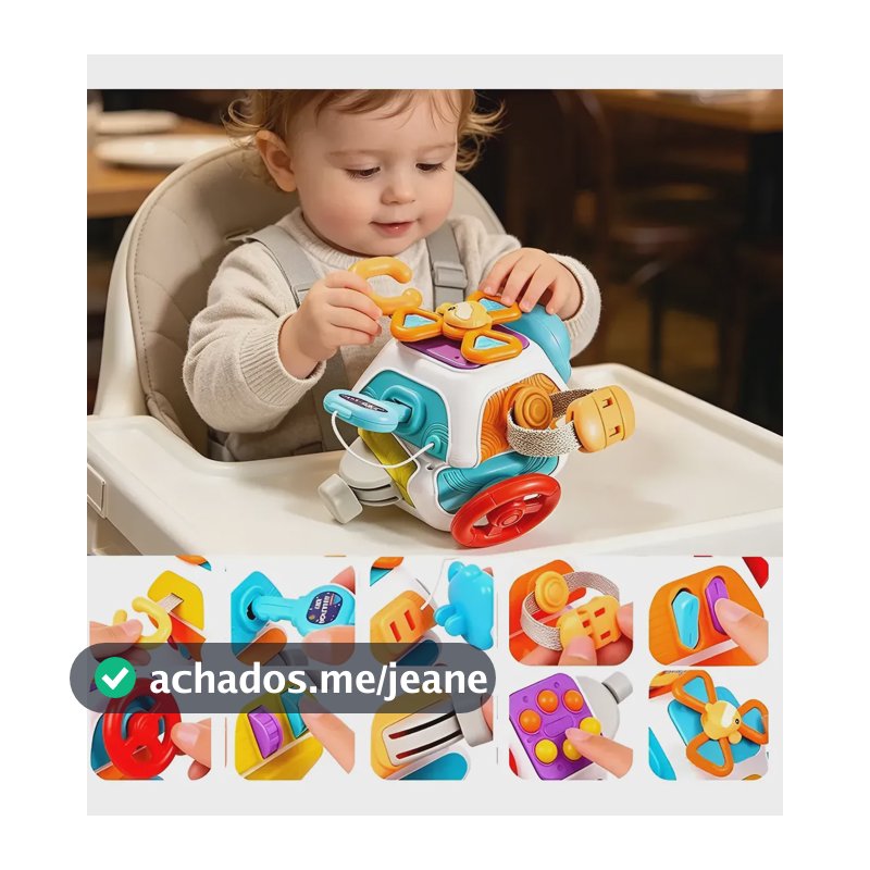 Cubo Sensorial Educativo 10 Em 1 Para Habilidades Motoras Brinquedos Educativos