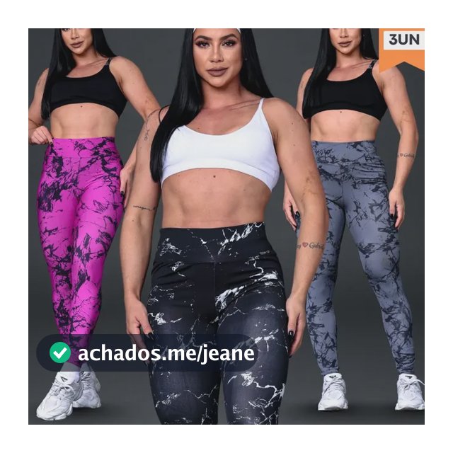Kit 3x Calça Legging Academia Feminina Roupa Treino Degrade