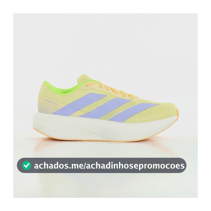 Tênis adidas Latin Run 3.0 Corrida Leve Respirável Amarelo Lilás E Laranja 37 Br
