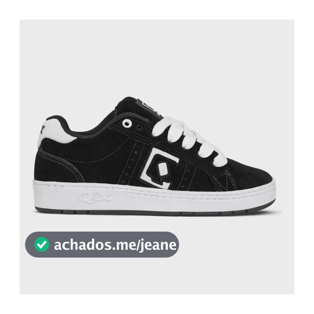 Tênis Qix Combat Suede Unissex | Preto Branco