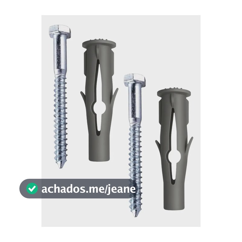 Bucha Ufu 8 Mm Com Parafuso Sextavado 3/16 X 60mm - 400 Pçs Cinza-escuro