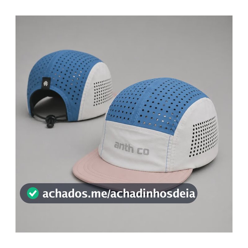 Boné Anth Co Aba Maleável Corrida Treino Impermeável Fresh Branco / Azul / Rosa Un