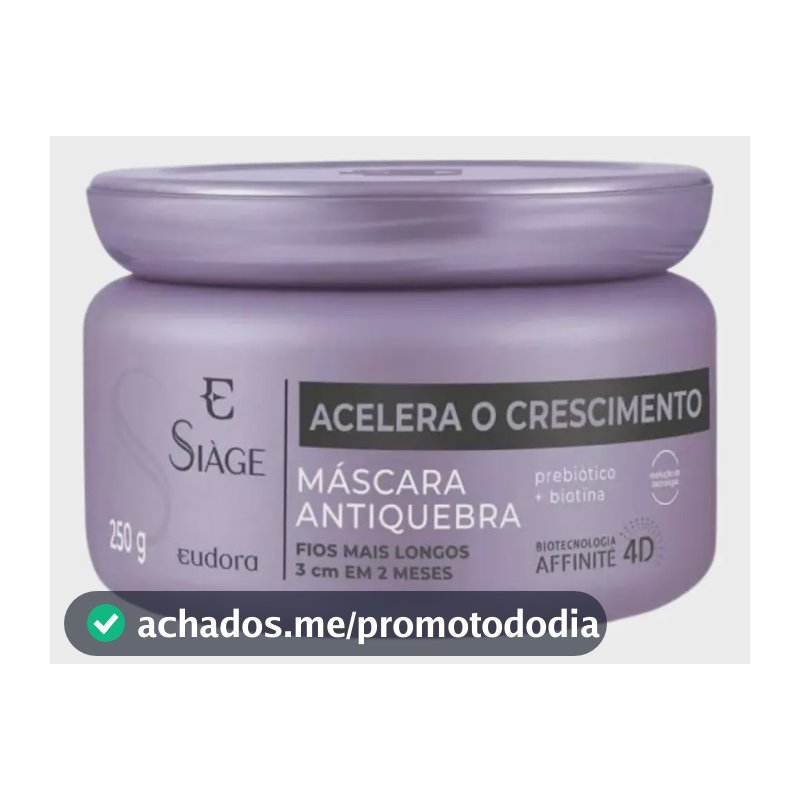 Máscara Antiquebra Eudora Siàge Acelera o Crescimento 250g