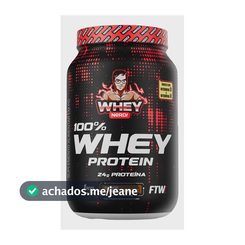 100% Whey Protein 1kg Sabor Chocolate - Whey Nerd