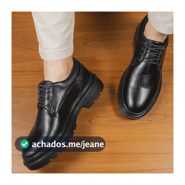 Sapato Social Masculino Oxford Solado Tratorado Leve Moderno